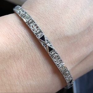 Art Deco Diamond and Sapphire bracelet